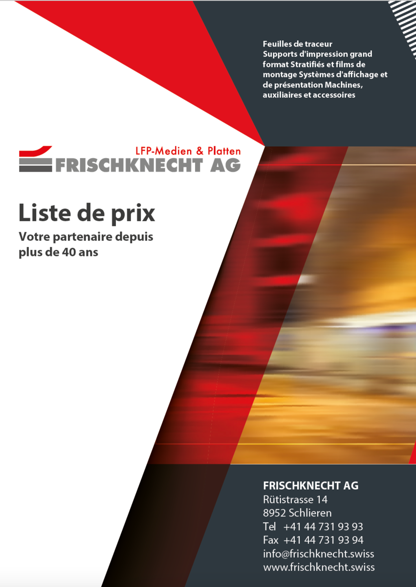 Liste de prix Frischknecht AG